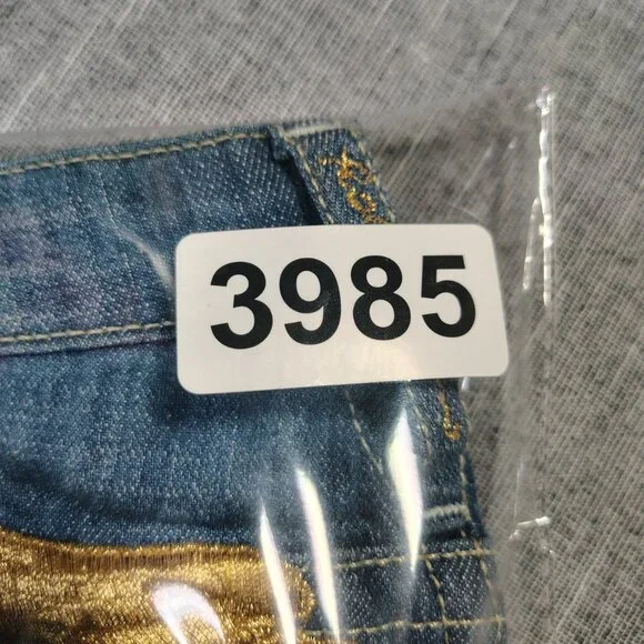 Robin's Jean Blue Straight Leg Jeans with Gold Accents - Picture 13 of 15